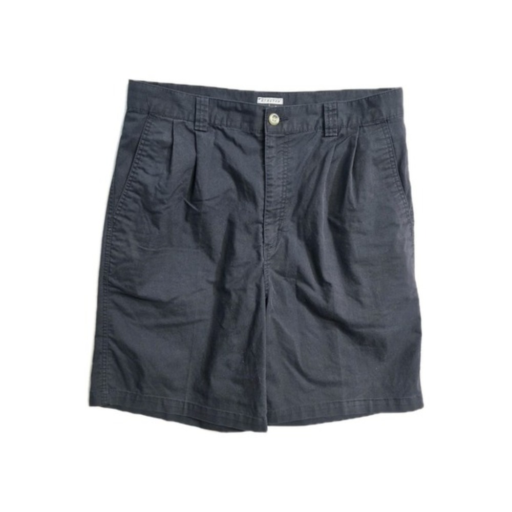Adidas Cotton Blend Men's Shorts Black Pleated 34